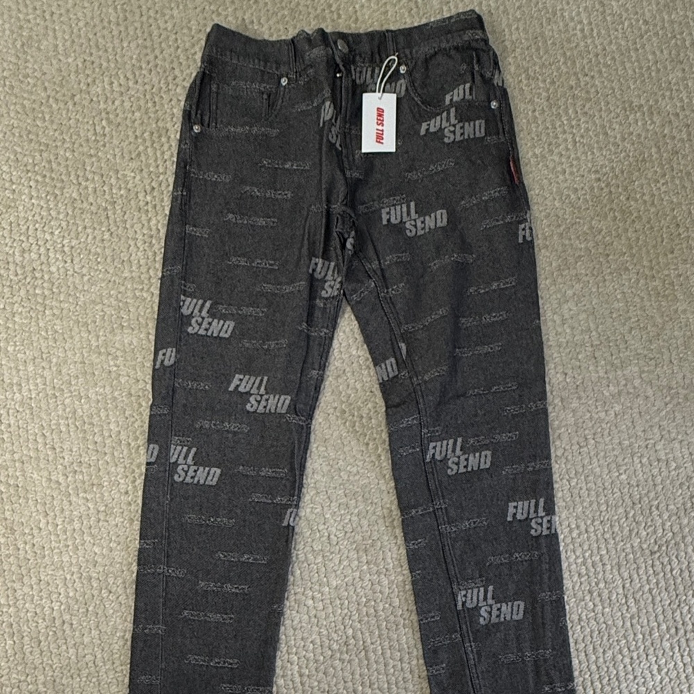 Full Send All Over Print Denim Pants SZ Med NWT